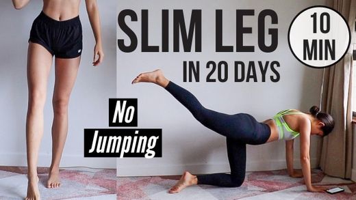SLIM LEGS IN 20 DAYS! 10 min No Jumping Quiet Home Workout ...