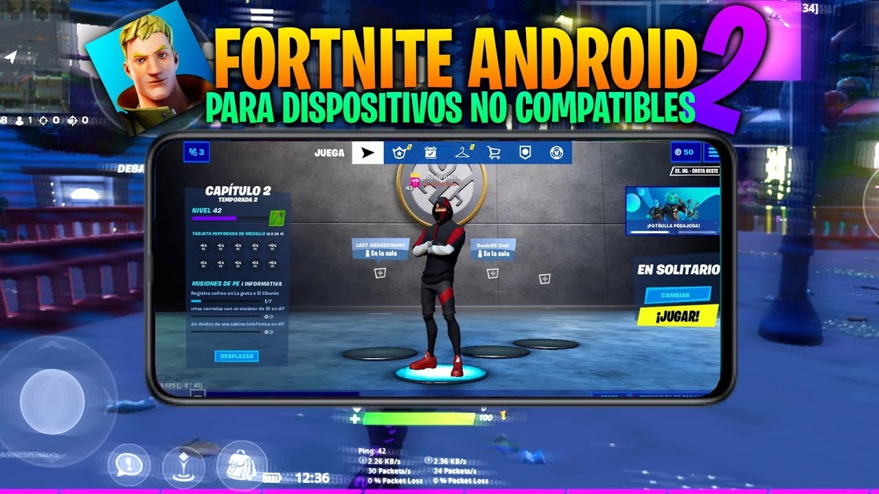 Moda JUGAR FORTNITE 2 en ANDROID "NO COMPATIBLE" APK 2020 ...