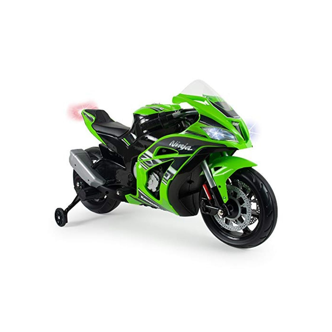 Producto INJUSA- Moto ZX10 Ninja Kawasaki de 12 V, licenciada con luces y