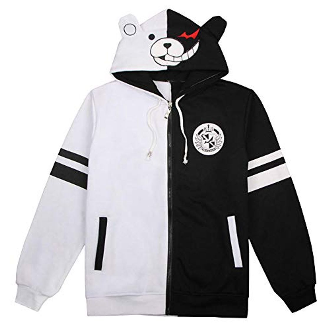 Products NiQiShangMao Anime Danganronpa Trigger Happy Monokuma Sudaderas con Capucha Sudaderas Cosplay Chaquetas para Hombres Sudadera con Cremallera con Capucha