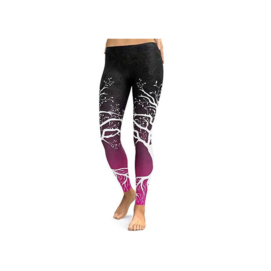 Products SUNXIN Mujer Pantalones Largos Deportivos Patrón de árbol Leggings para Running