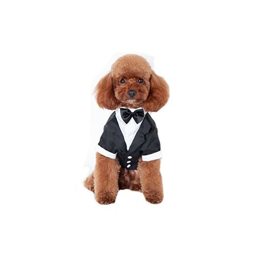 Keysui Mascotas fiesta traje Formal traje ropa abrigo para perros ropa