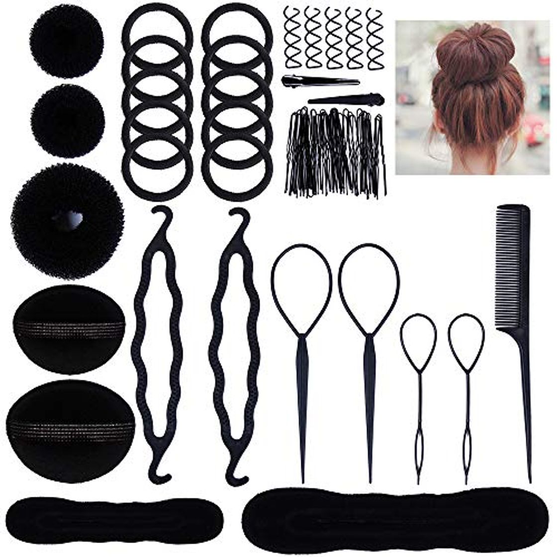 Belleza Lictin Accesorios de Peinado Kit Set para Mujeres; Set de Diseño de