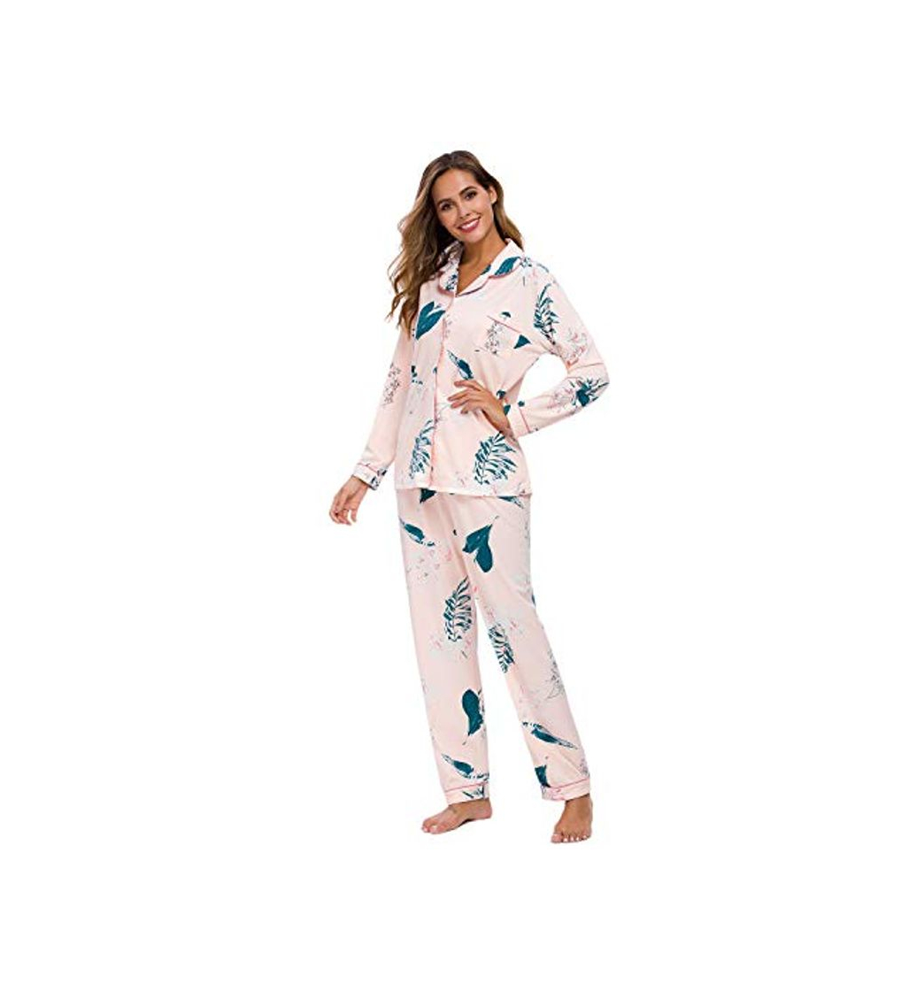 Producto GOSO - Pijama para mujer con botones y mangas largas