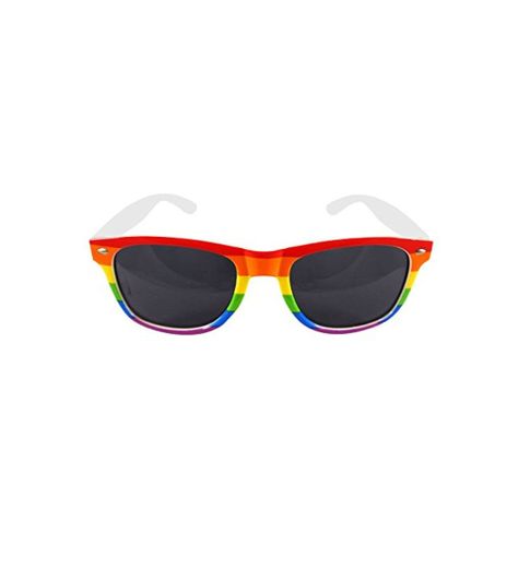 Islander Fashions Gay Pride Rainbow Gafas de sol con lente oscura Adultos Festival Glasses Fancy Dress Talla �nica