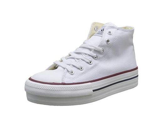 Victoria Tribu Doble Botin Lona, Zapatillas Unisex Adulto, Blanco