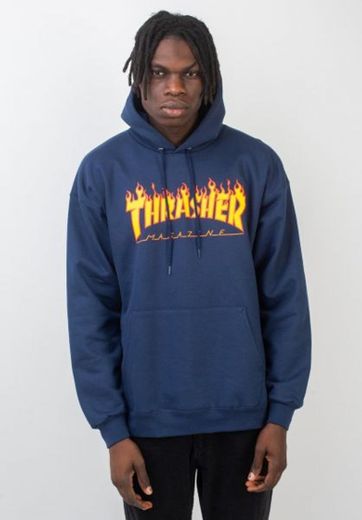 Thrasher black flame hoodie