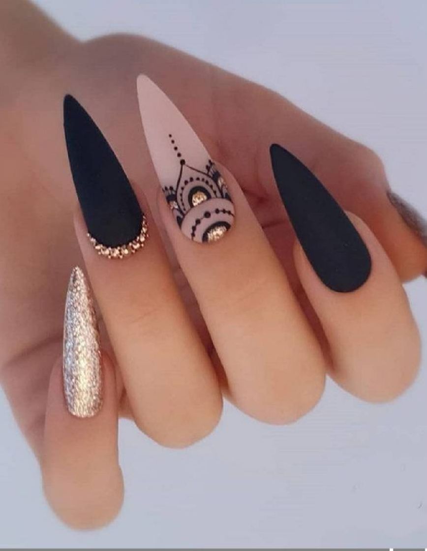 Fashion Unhas preto fosco.🖤