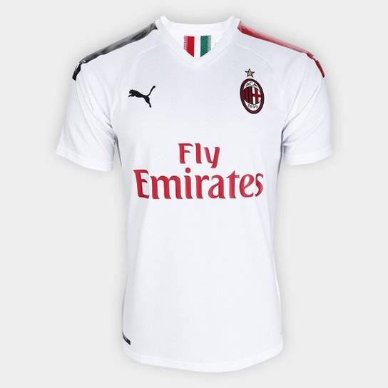 Moda Camisa Milan Away 19/20 s/n° Torcedor Puma Masculina - Branco e ...