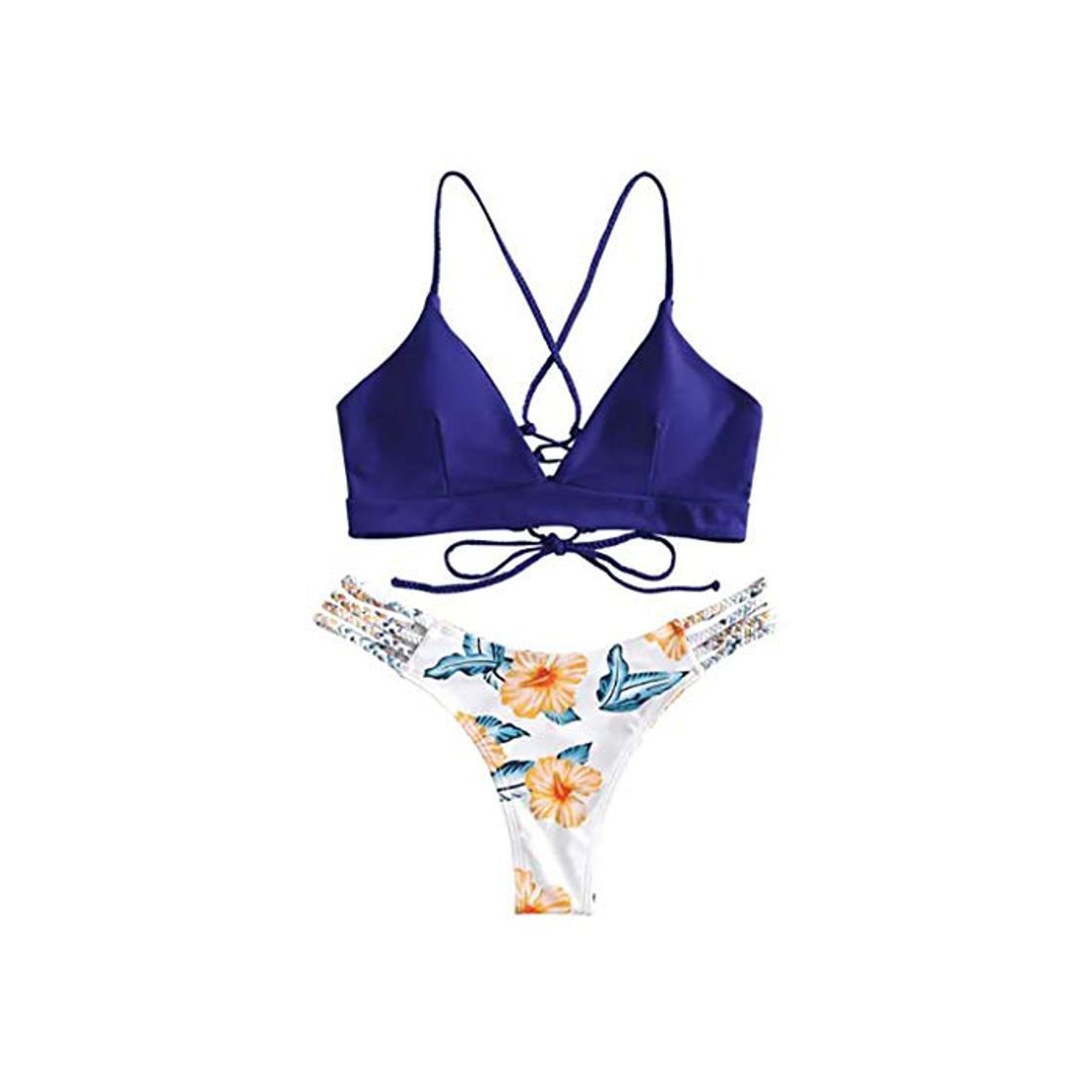 Social riou Bikini Conjuntos de Bikinis para Mujer Push Up Mujeres Traje de BañO Estampado Bohemio Dividido BañAdores con Relleno Tops y Braguitas Mujer 2019 brasileños vikinis