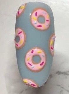 Fashion donut nail art tutorial