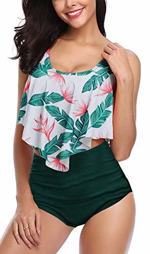 Producto Angerella Bañadores para Mujer Vintage Talle Alto Bathing Suit Ruffled Bikini Top