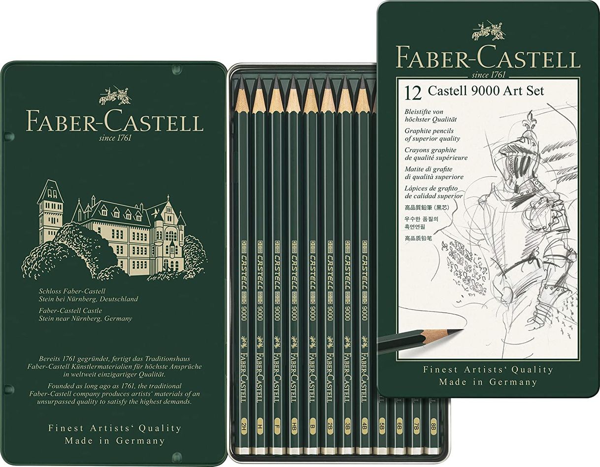 Fashion Caja de 12 grafitos FABER-CASTELL de 2H a 8B