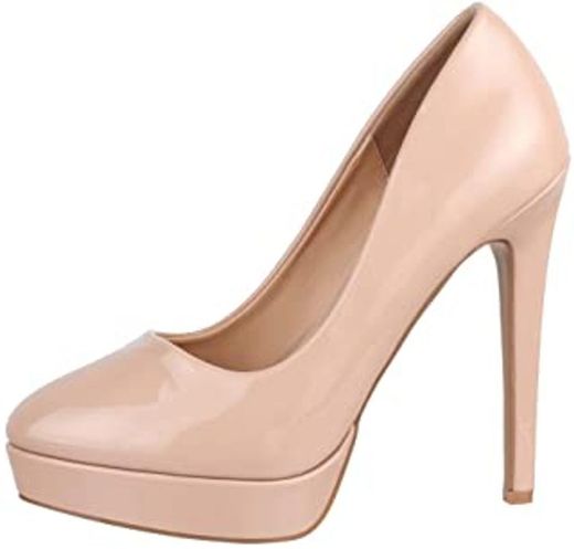 Elara Zapato de Tacón con Plataforma para Mujer Punta Abierta High Heels