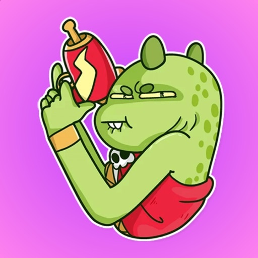 Alien Lizard Stickers