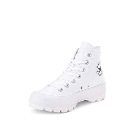 Converse Chuck Taylor All Star Lugged Mujer Blanco Hi Zapatillas-UK 4