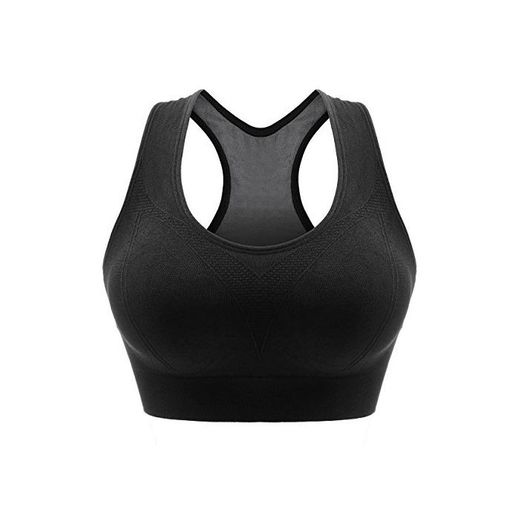 Libella Mujer Sujetador Deportivo Push Up Bustier con Amplio Correas Fitness Yoga