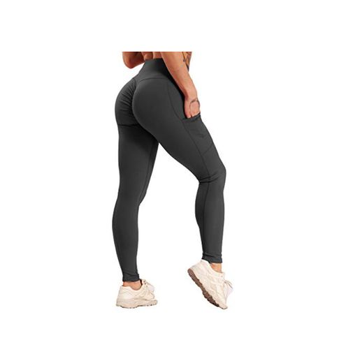 FITTOO Mallas Leggings Mujer Pantalones Deportivos Yoga Alta Cintura Elásticos Transpirables Negro S