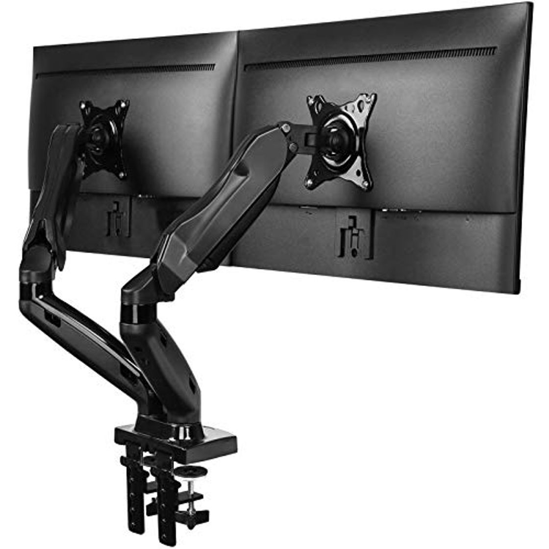 Productos HUANUO Soporte de Monitor Dual, Brazo de Resorte de Gas Giratorio 360