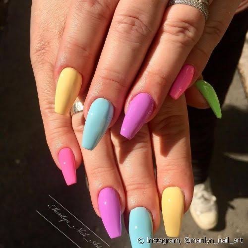 Moda Unhas da cor pastel incríveis ✨