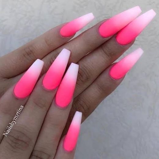 Unhas rosa Neon incríveis 🥰✨