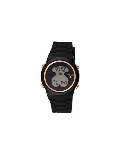 Reloj TOUS digital 700350320-Bear de acero IP rosado con correa de Silicona