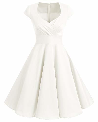 Producto Bbonlinedress Vestido Corto Mujer Retro Años 50 Vintage Escote En Pico Off