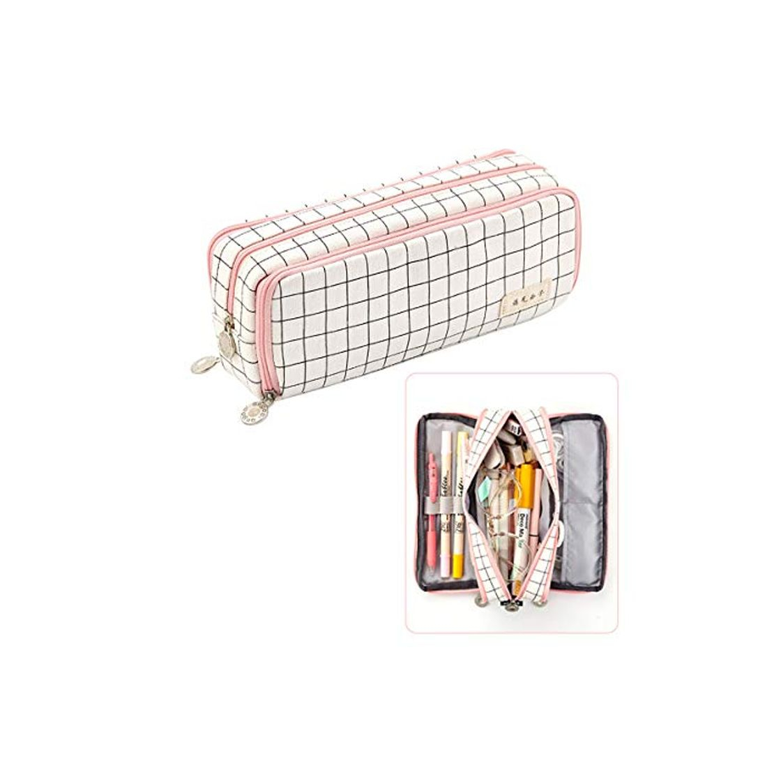 Social iSuperb Estuche de lápices Gran Multifuncional Pencil Case estuche de papelería para niñas Estudiante Plumier Lápices Bolsa