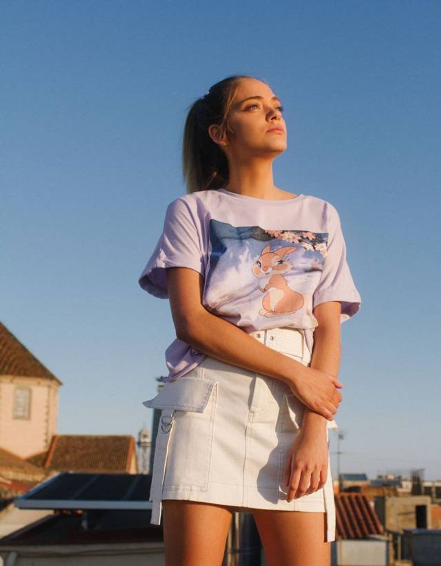 Social T-shirt cropped Bambi

