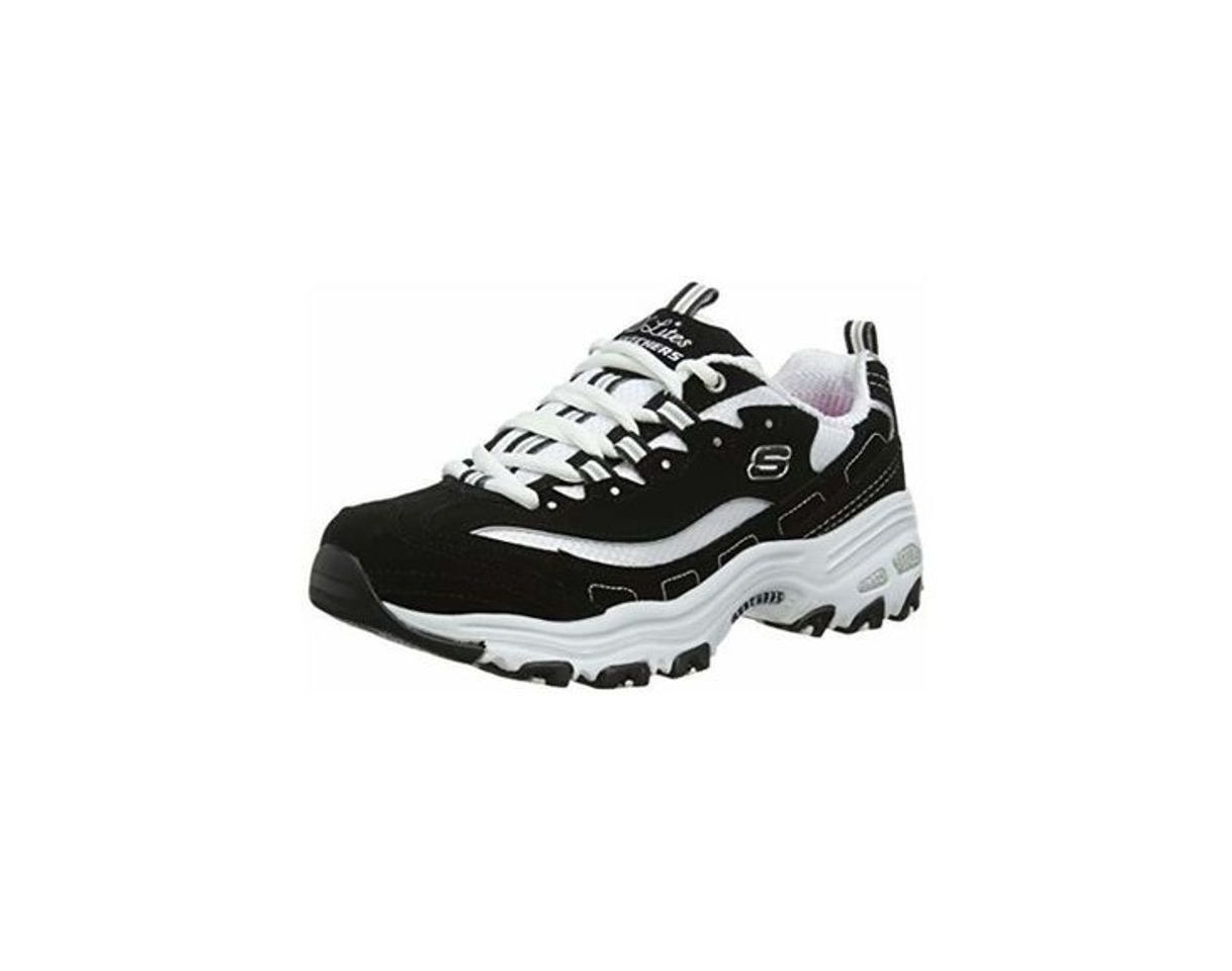 Social Skechers D'LITES-Biggest Fan 11930, Zapatillas para Mujer, Negro