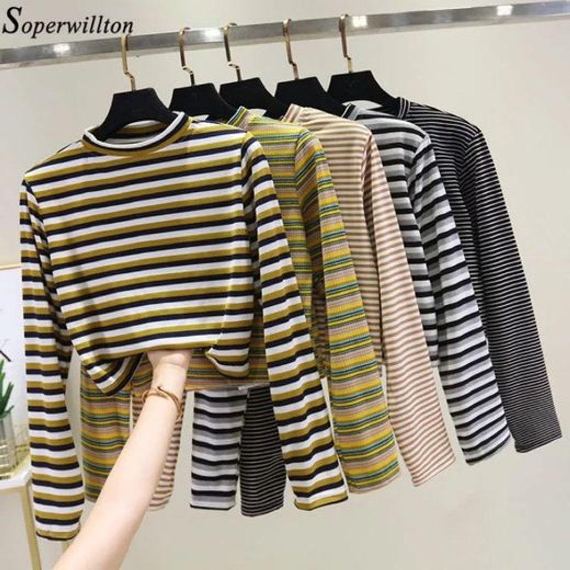 Social Crop top rayas