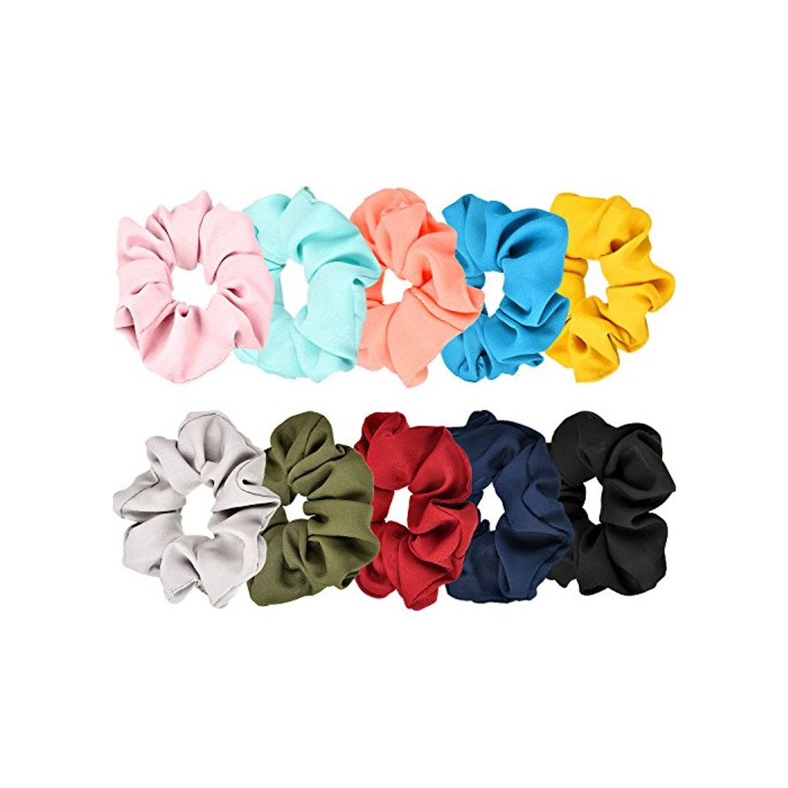 Social 10 Piezas de Scrunchies de Pelo Banda de Pelo de Flor de