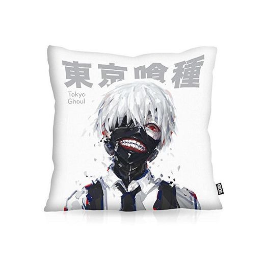 VOID Ghoul Kaneki Cojín con Dibujo Funda de cojín Funda para Outdoor