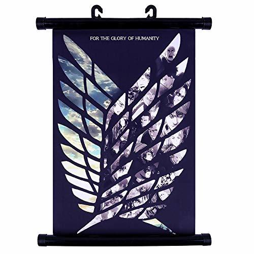 Products Kingmia Attack on Titan Scroll Poster, Anime Scroll Poster Impermeable Poster Decoración