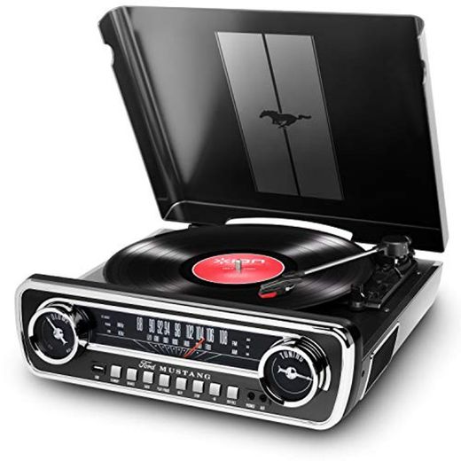 ION Audio Mustang LP - Centro de Música 4-en-1 con Diseño de
