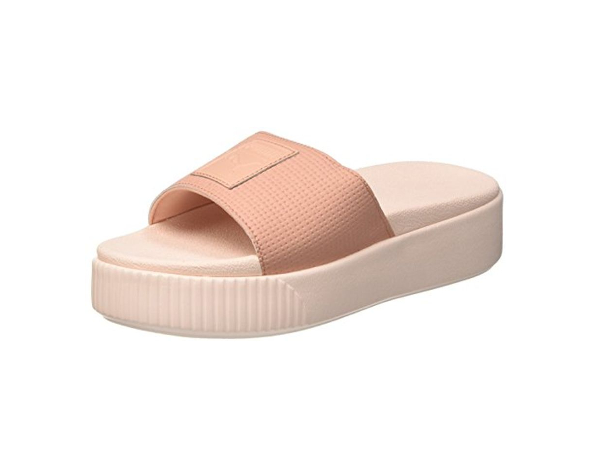 Products Puma Platform Slide Wns EP, Sandalias con Plataforma Plana para Mujer, Beige