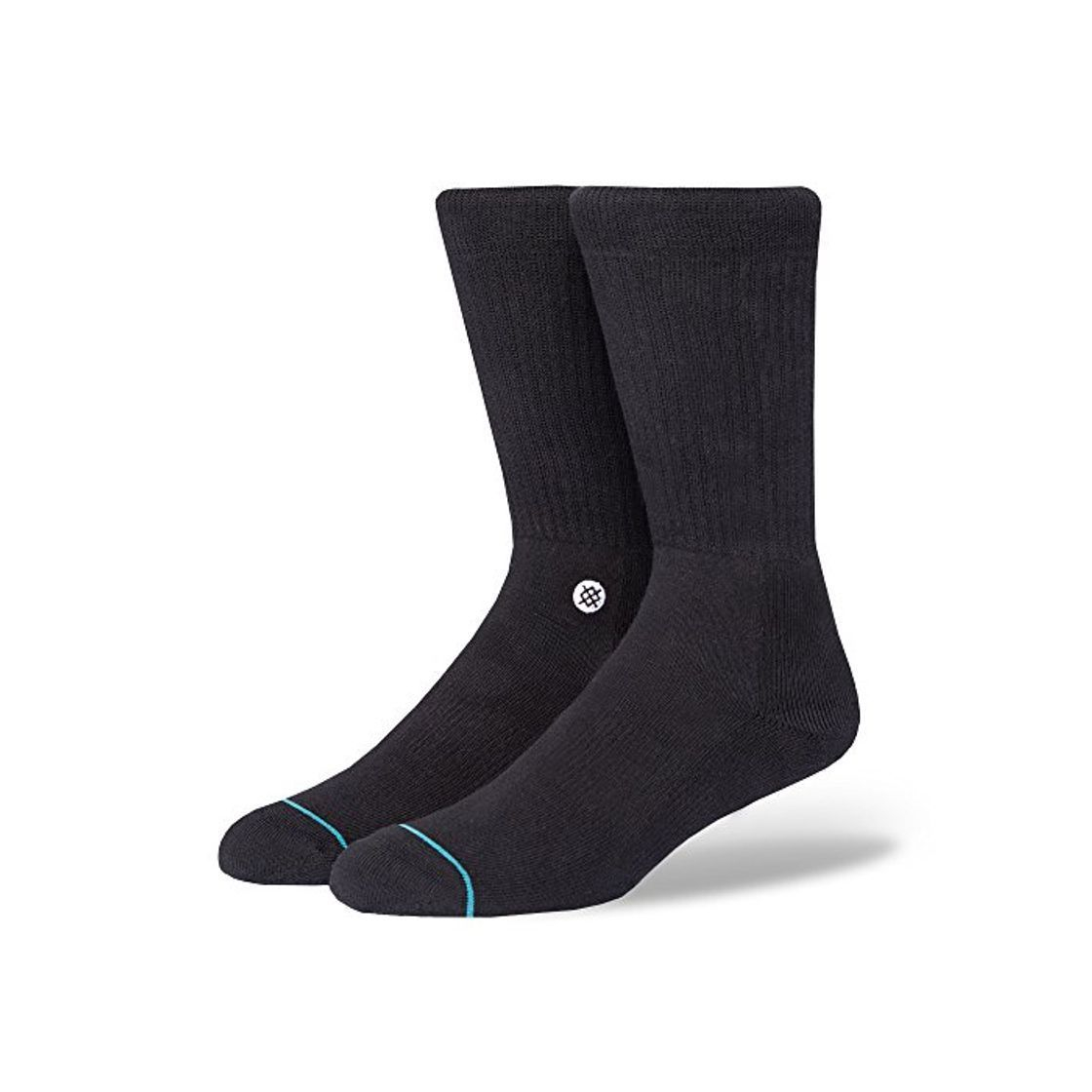 Moda Stance Men's Icon Crew Socks Black White L