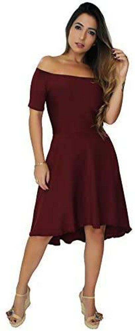 Product Vestido Feminino Midi Ombro a Ombro Godê