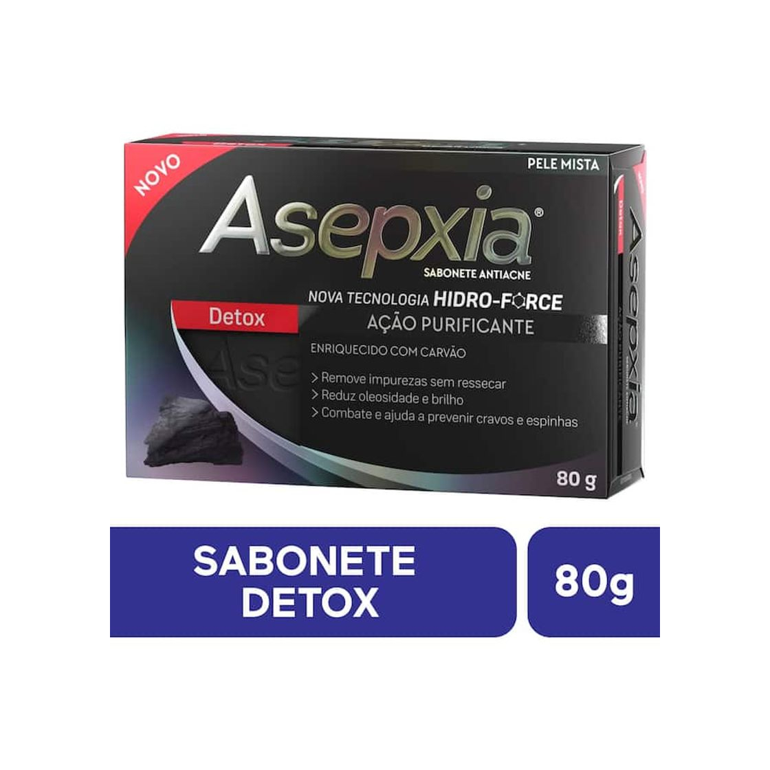 Product Sabonete Antiacne Asepxia Detox Ação Purificante 