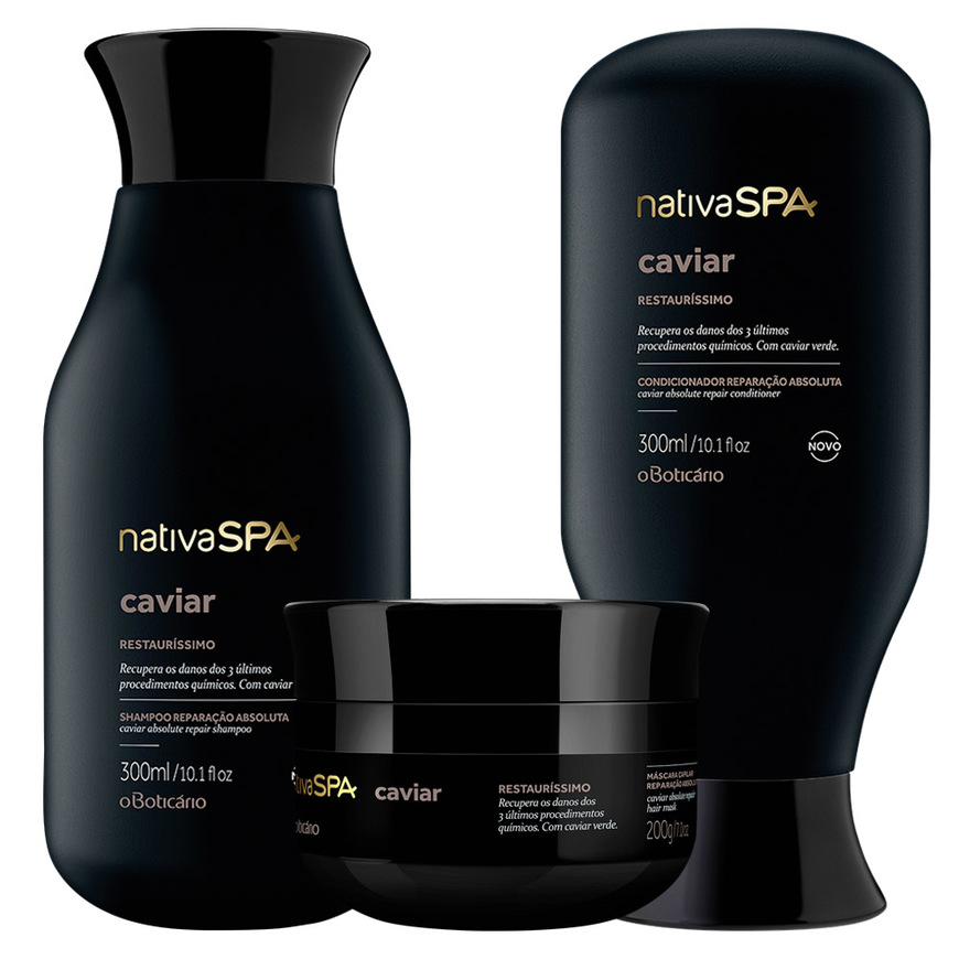 Moda Combo Nativa SPA Caviar Cabelos com Máscara Capilar - O Boticário