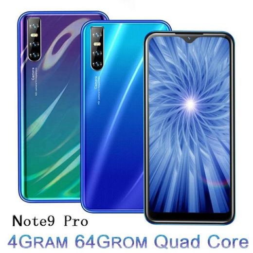 Note 9 Pro Smartphones Pantalla de caída de agua 6,26 pulgad