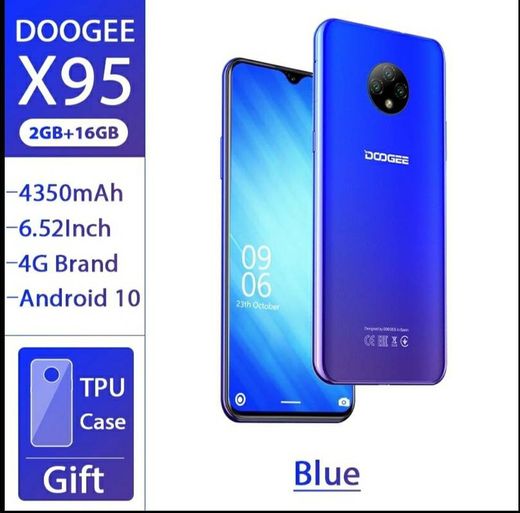 DOOGEE X95 Android 10 4G-LTE teléfonos móviles 6,52 "