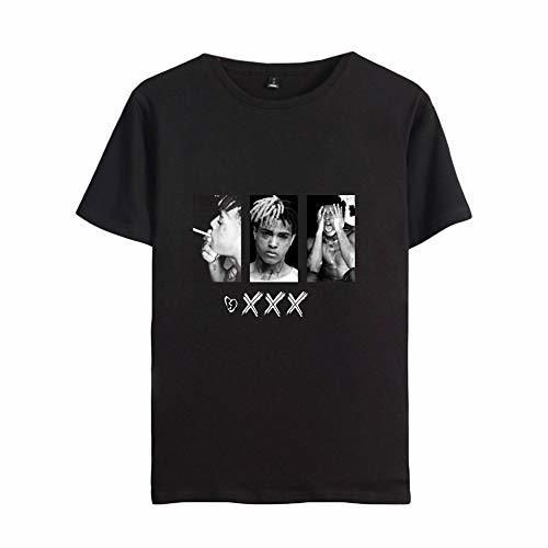 Xxxtentacion Camisetas Camiseta Casual Algodón Puro Top Popular Cuello Redondo Impreso Manga