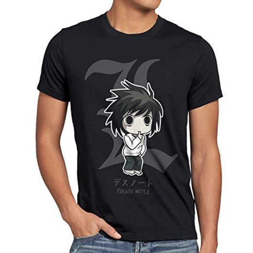 style3 L Death Note Camiseta para Hombre T-Shirt Anime Manga Yagami, Talla