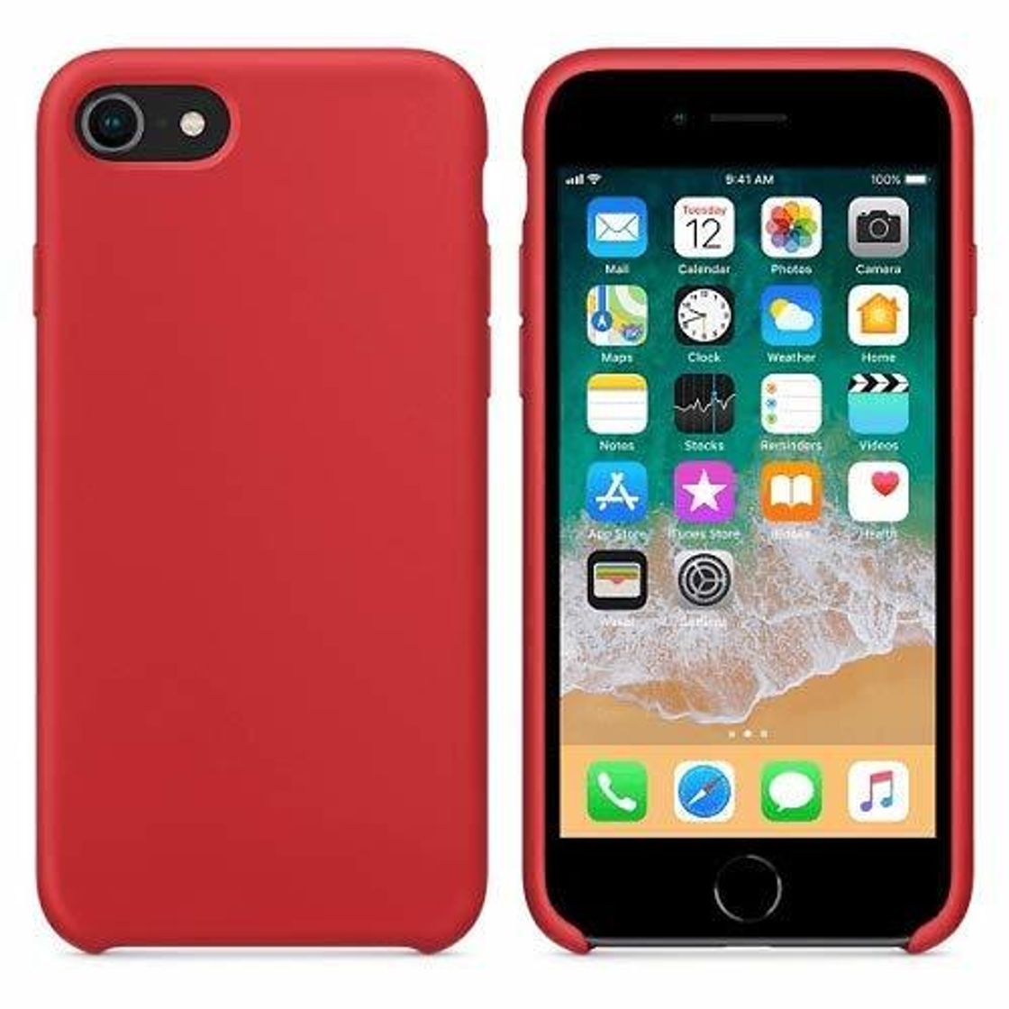 Electronic CABLEPELADO Funda Silicona iPhone 7/8 con Logo Roja