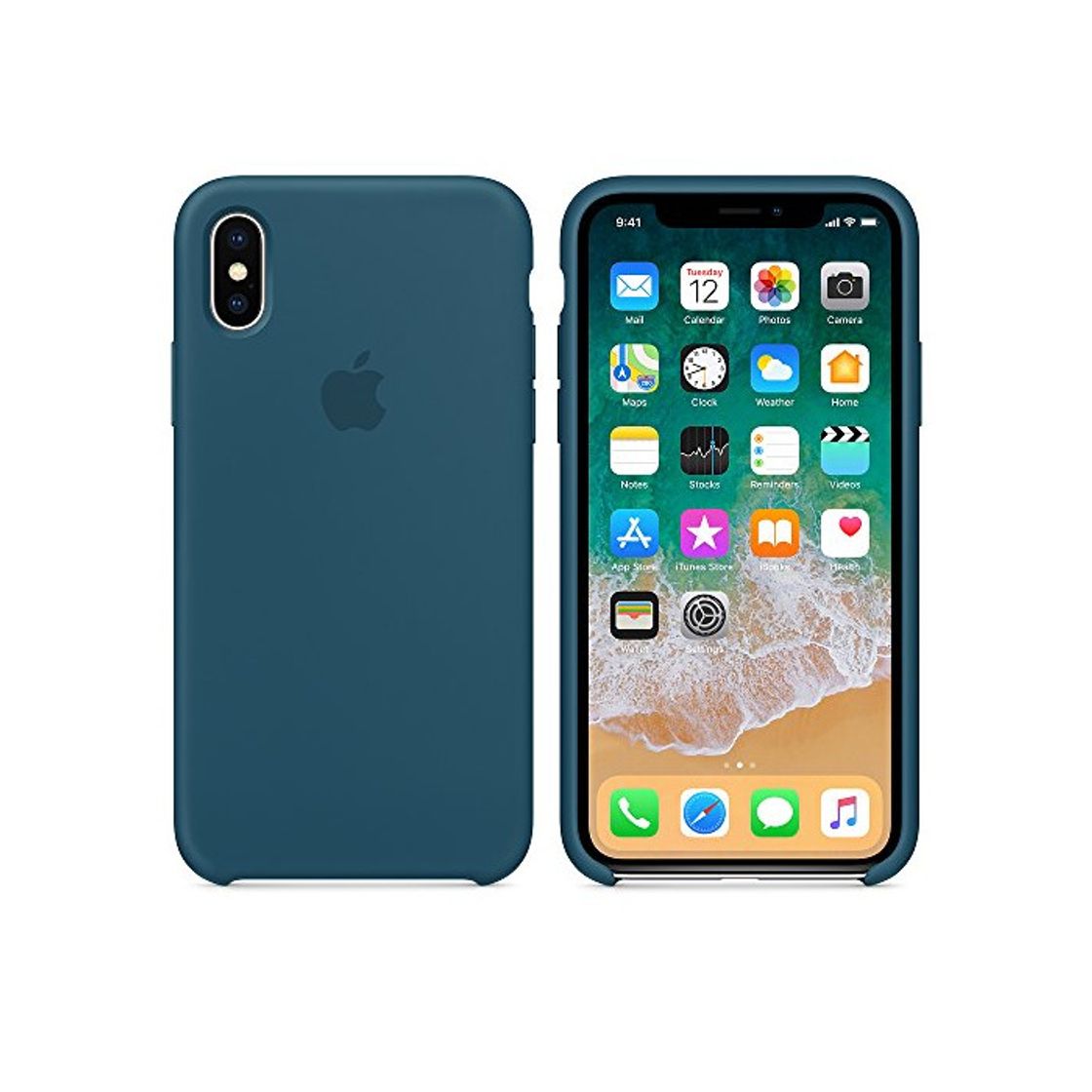 Social El último Verano iPhone X Funda, Slim Líquido de Silicona Gel Carcasa