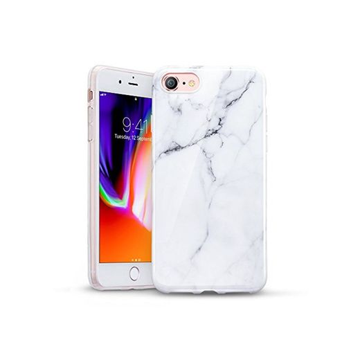 ESR Funda para iPhone 8/ iPhone 7 Mármol Suave TPU Gel [Ultra