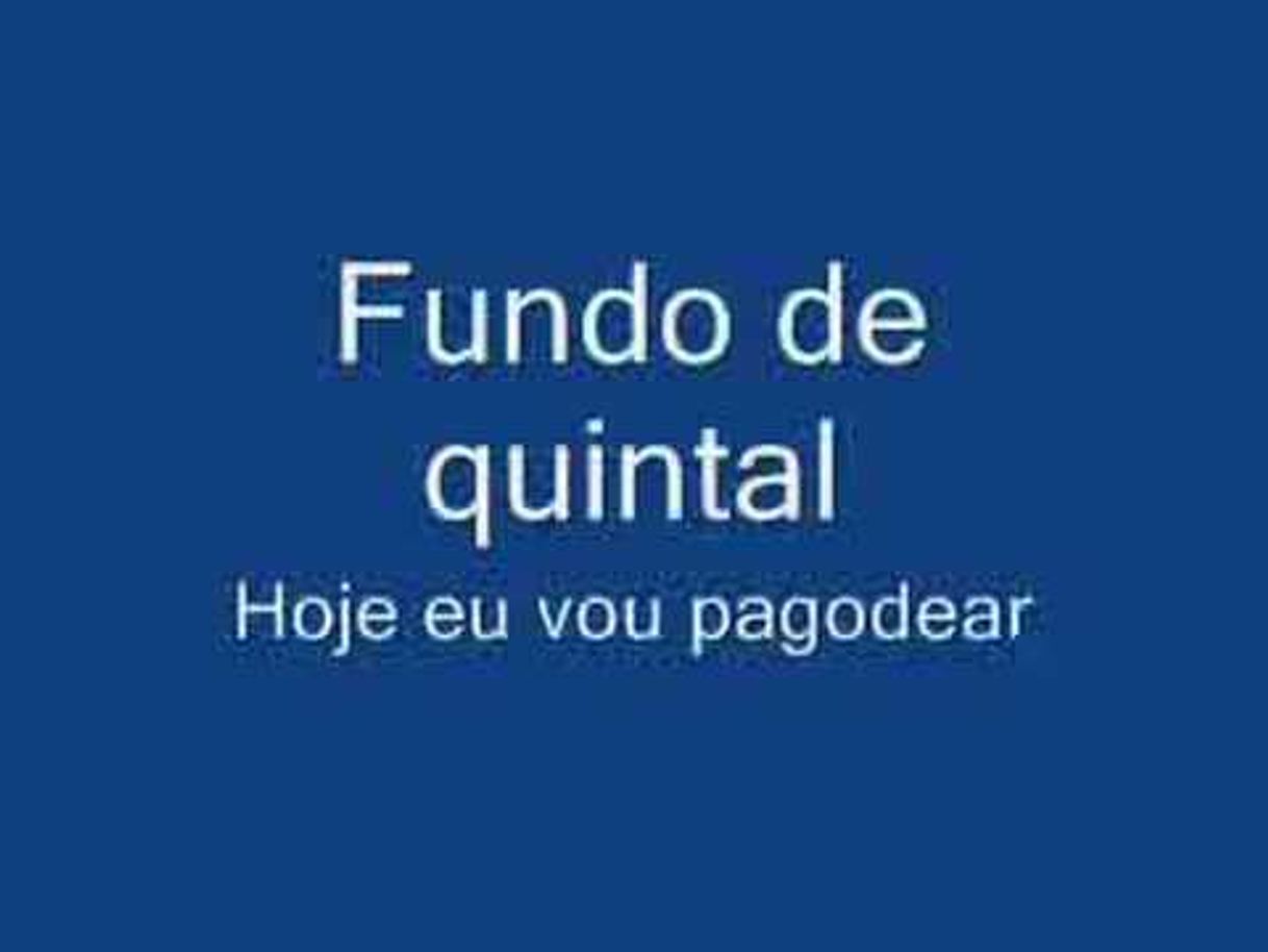 Fashion Fundo de quintal - Hoje eu vou pagodear (ao vivo) - YouTube