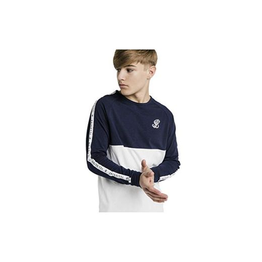 Illusive London Camiseta Taped L/S Azul Marino y Blanco