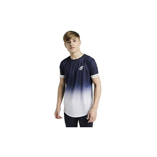 Illusive London Camiseta Fade Tech Azul Marino y Blanco